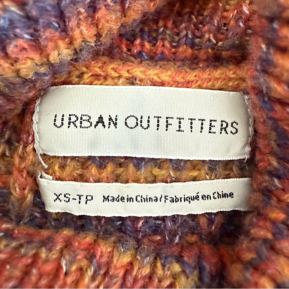 Women’s Urban Outfitters Space-Dyed Colorful Knit Turtleneck Sweater Size XS - Picture 13 of 16